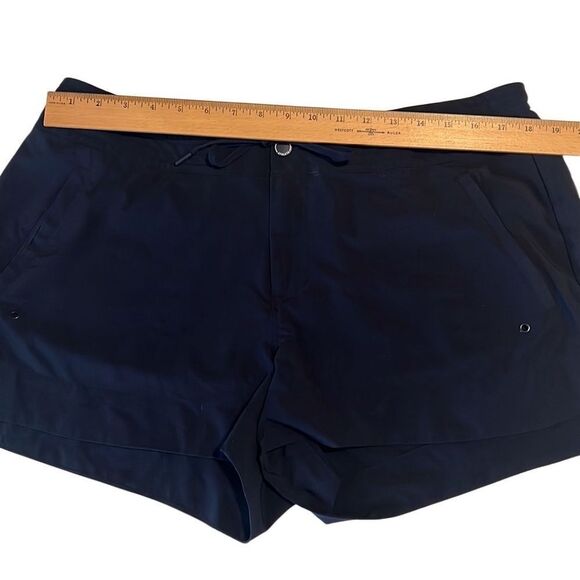 Athleta Navy Blue Hudson Snap Closure Drawstring Boardshorts Size 16 - Picture 9 of 11